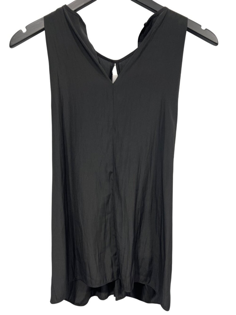 Ramy Brook New York Blouse XS Sleeveless V-Neck Black Polyester Elegant Chic